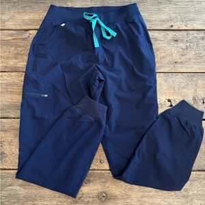 NWOT FIGS Navy Lined Zamora jogger pants XS